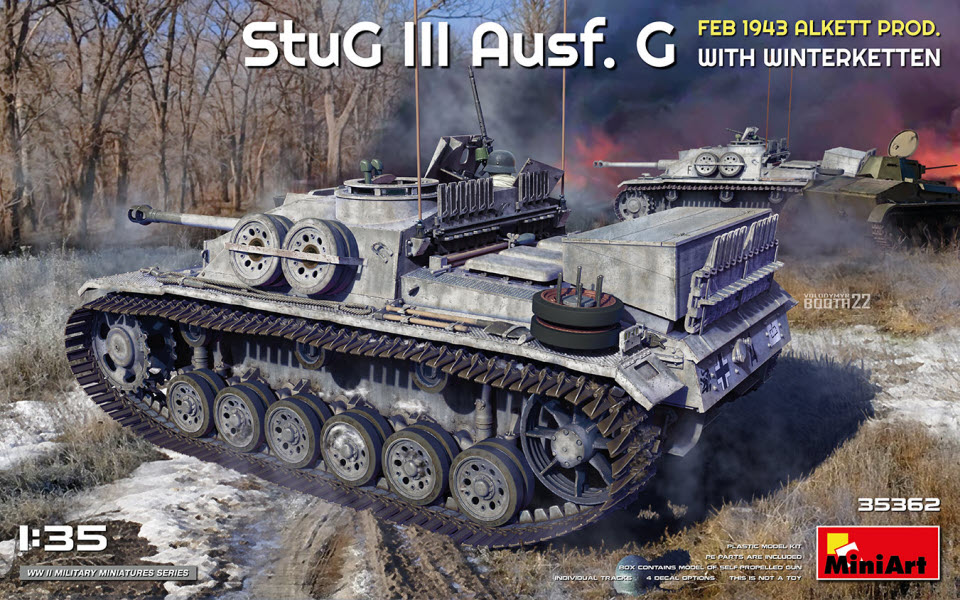 MINIART35362 StuG III Ausf G 1943 Alkett Prod Winterketten 1 35